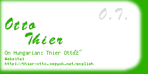 otto thier business card